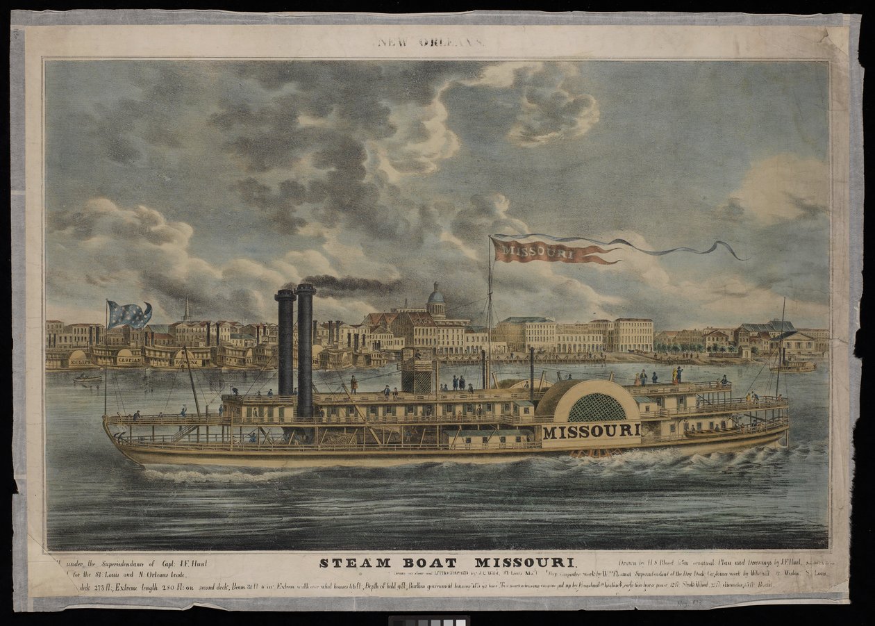Nouvelle-Orléans. Bateau à vapeur Missouri - Unknown artist