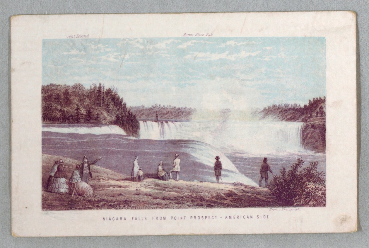 Chutes du Niagara depuis Point Prospect - Côté américain de The Falls of Niagara: Being a Complete Guide - Unknown artist
