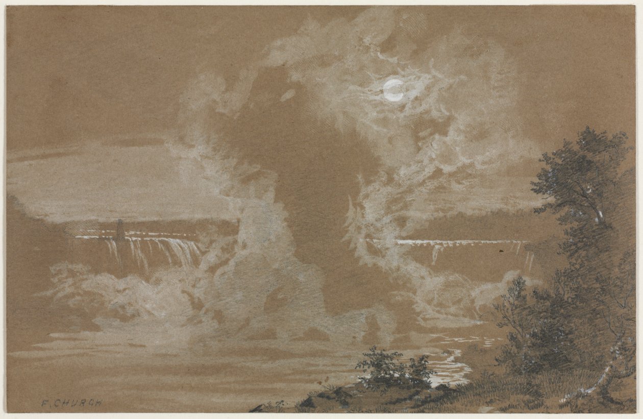 Chutes du Niagara au clair de lune - Unknown artist