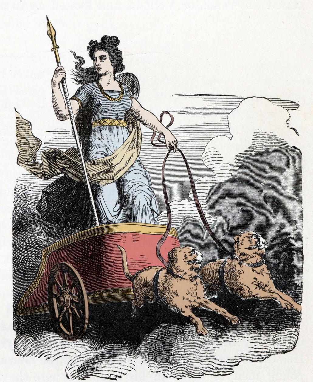 Mythologie nordique : Frigga - Mythologie nordique : la déesse Freyja dans son char tiré par des chats - Unknown artist