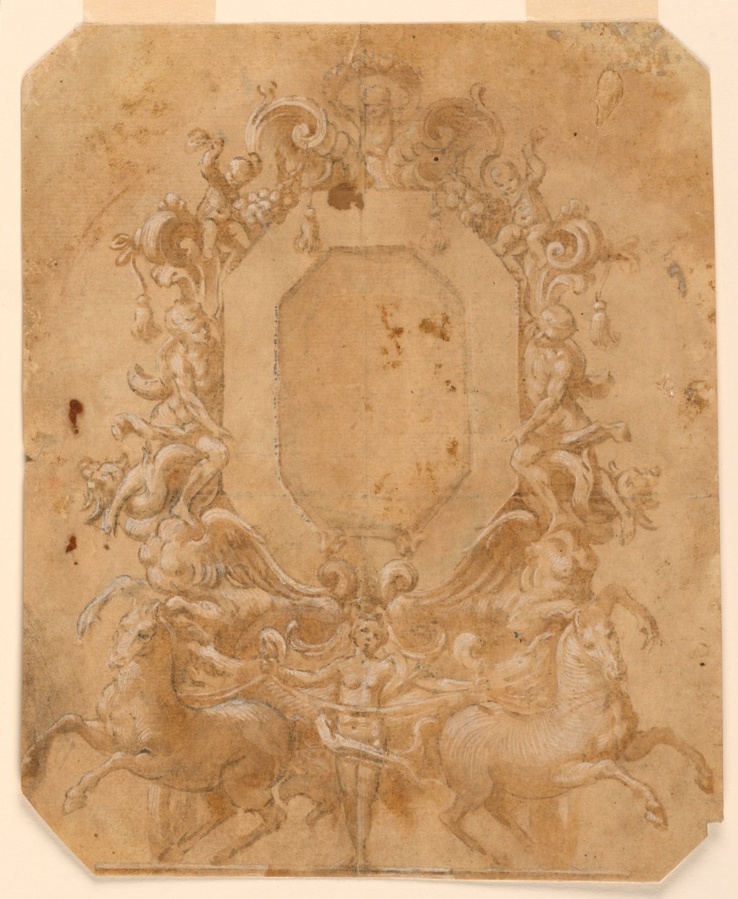 Décoration de panneau octogonal - Unknown artist