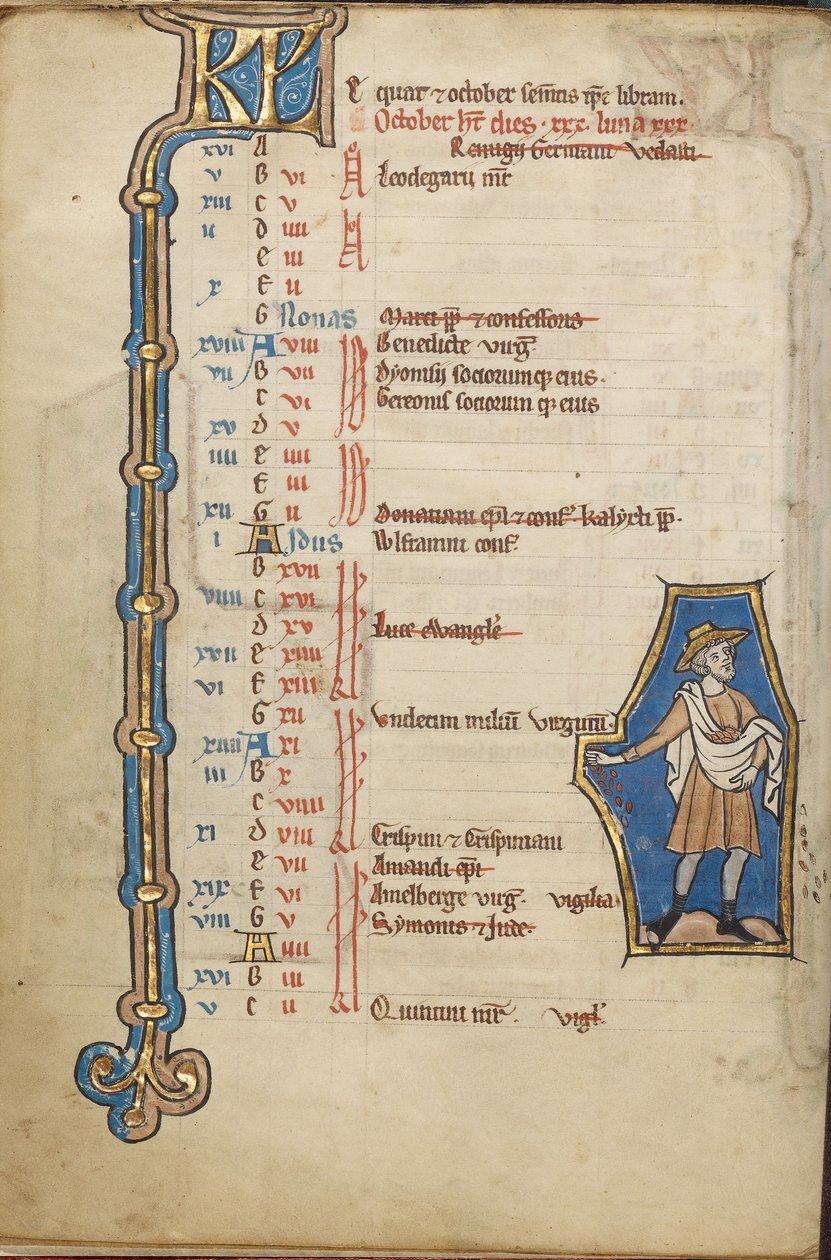 Page du calendrier d