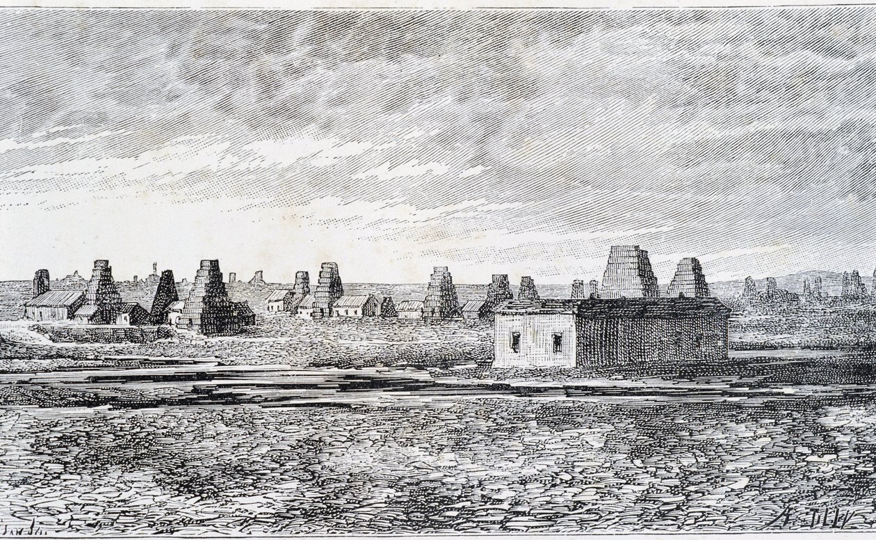 Puits de pétrole, Bakou, Caucase (Nobel) - Unknown artist