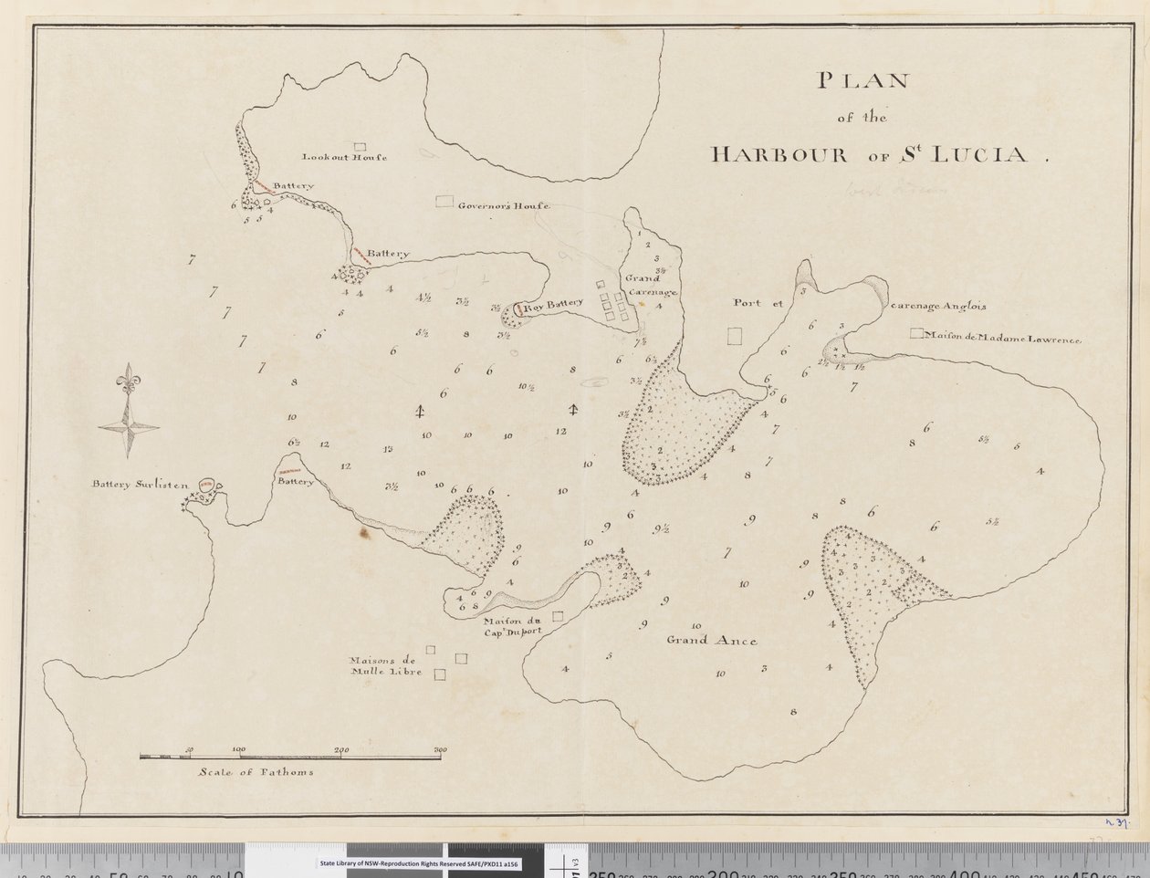 Page 37c Plan du port de Sainte-Lucie - Unknown artist