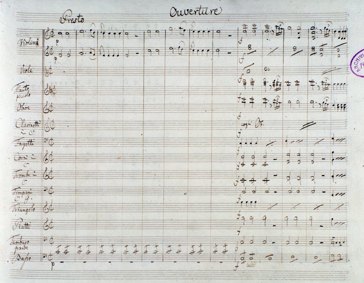 Page de la partition pour Die Entführung aus dem Serail, opéra de Mozart, version Lichtenthal (1838) - Unknown artist