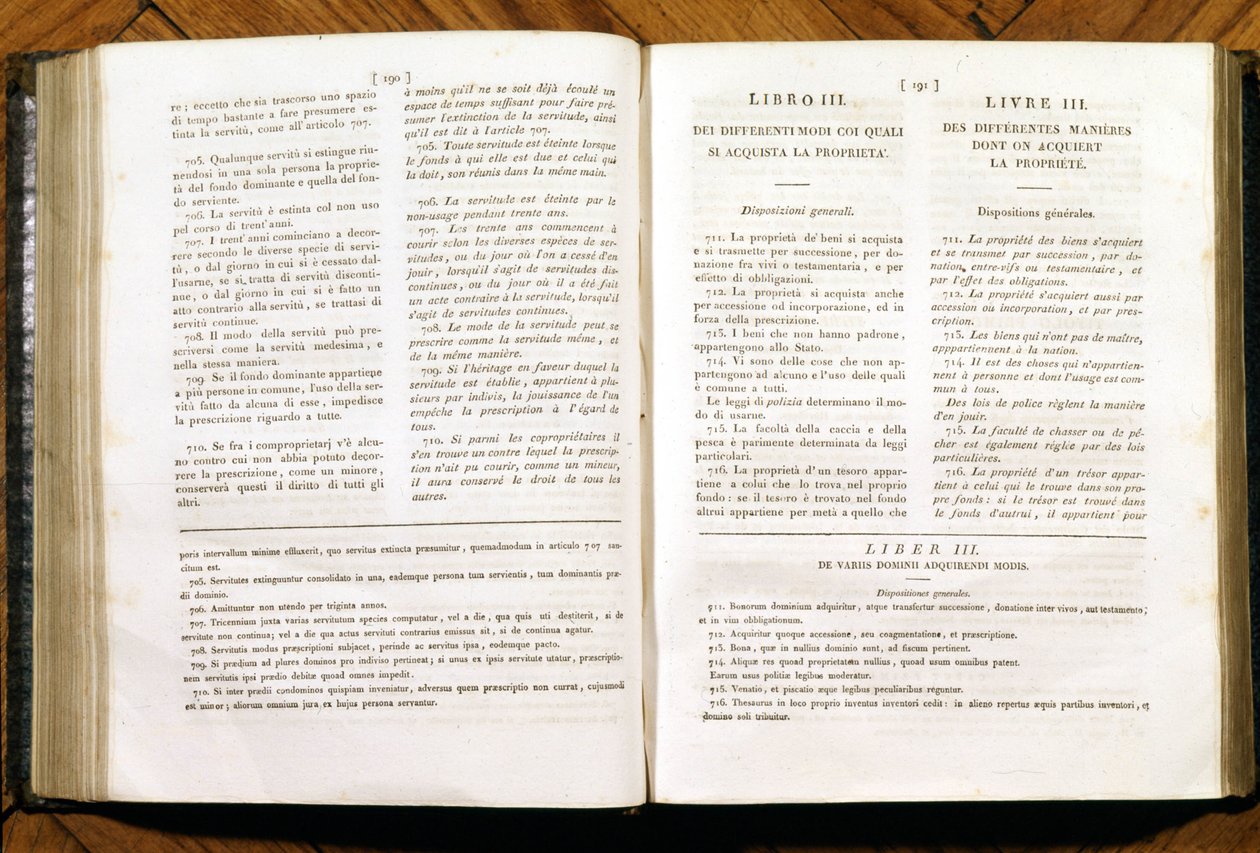 Pages du Code civil de Napoléon. en français et italien - Unknown artist