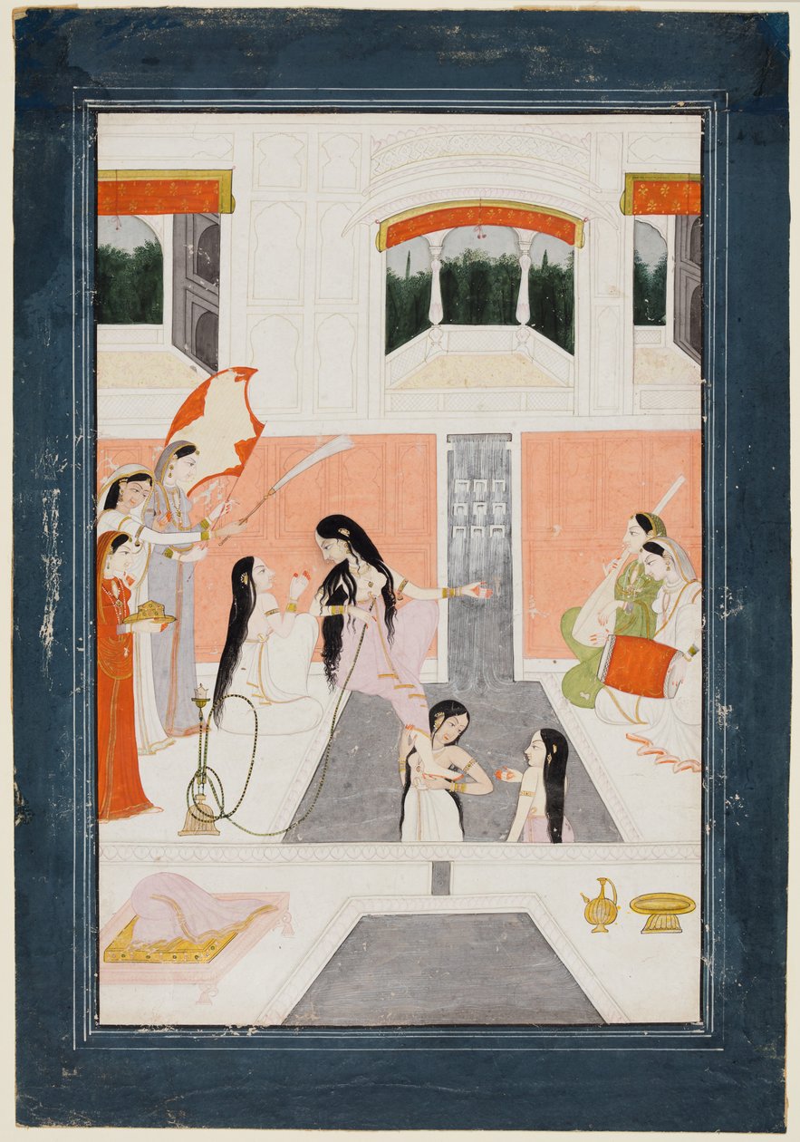 Femmes du palais profitant de la musique au bord d