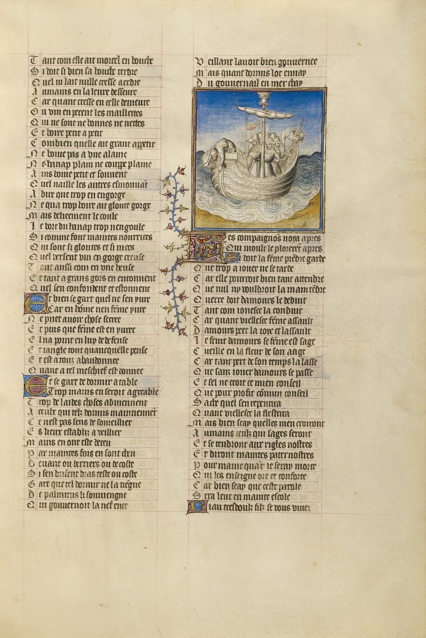 Palinurus tombant du bateau d