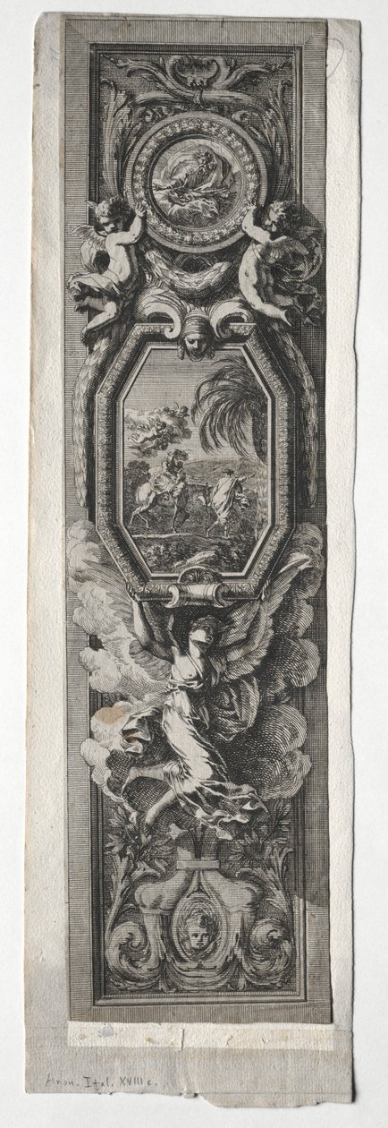 Panneau avec vignette de la fuite en Égypte - Unknown artist