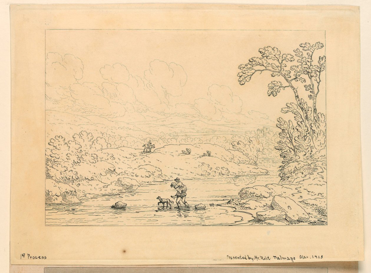 Scène pastorale, premier processus - Unknown artist