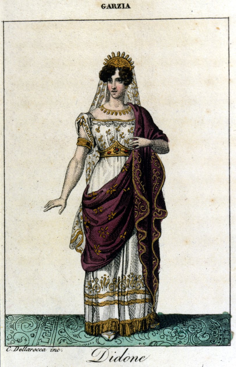 Pauline Viardot - García (1821-1910), chanteuse française dans le rôle de Didon. Opéra « Didone Abbandonata » de Saverio Mercadante - Unknown artist