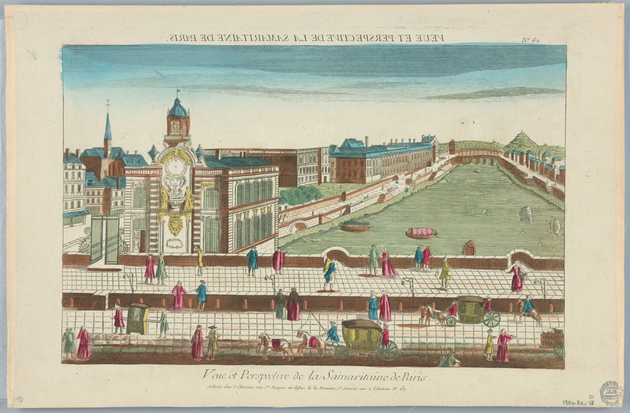 Peep-show, Vue et perspective de la Samaritaine de Paris, No. 62 - Unknown artist