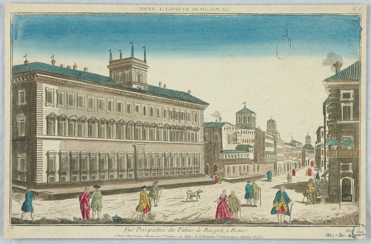 Peep-show, Vue Perspective du Palais de Ruspoli, à Rome, n° 2 - Unknown artist