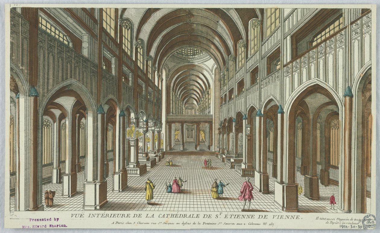 Peep-show, Vue Intérieure de la Cathédrale de St. Etienne de Vienne - Unknown artist