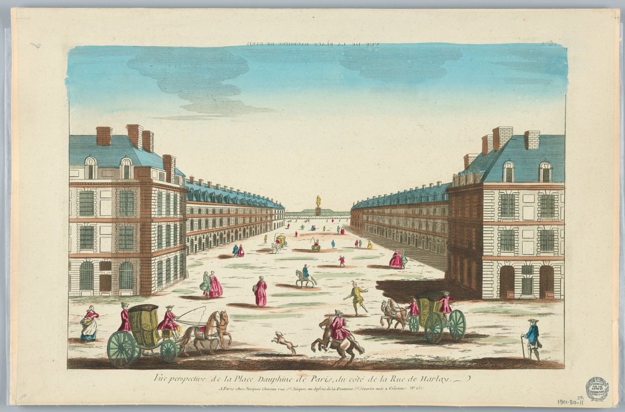 Peep-show, Vue Perspective de la Place Dauphine de Paris, du Côté de la Rue de Harlay, No. 162 - Unknown artist