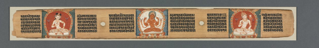Perfection de la Sagesse en Huit Mille Lignes : Ashtasahasrika Prajnaparamita : Feuille Décorée - Unknown artist