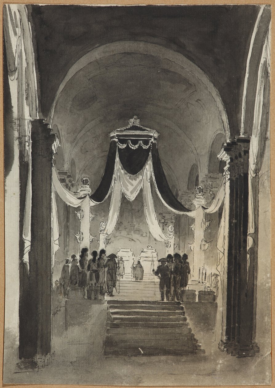 Décoration de la cathédrale Pierre et Paul pour la cérémonie funéraire de Pierre III et Catherine II - Unknown artist