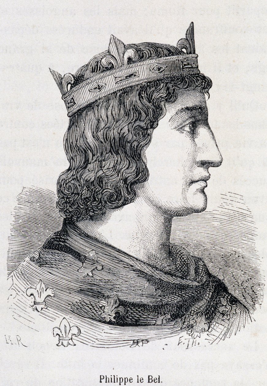 Philippe IV le Bel (1268 - 1314) - dans « Histoire de France populaire » par Henri Martin, Jouvet, Paris, T.1 - Unknown artist