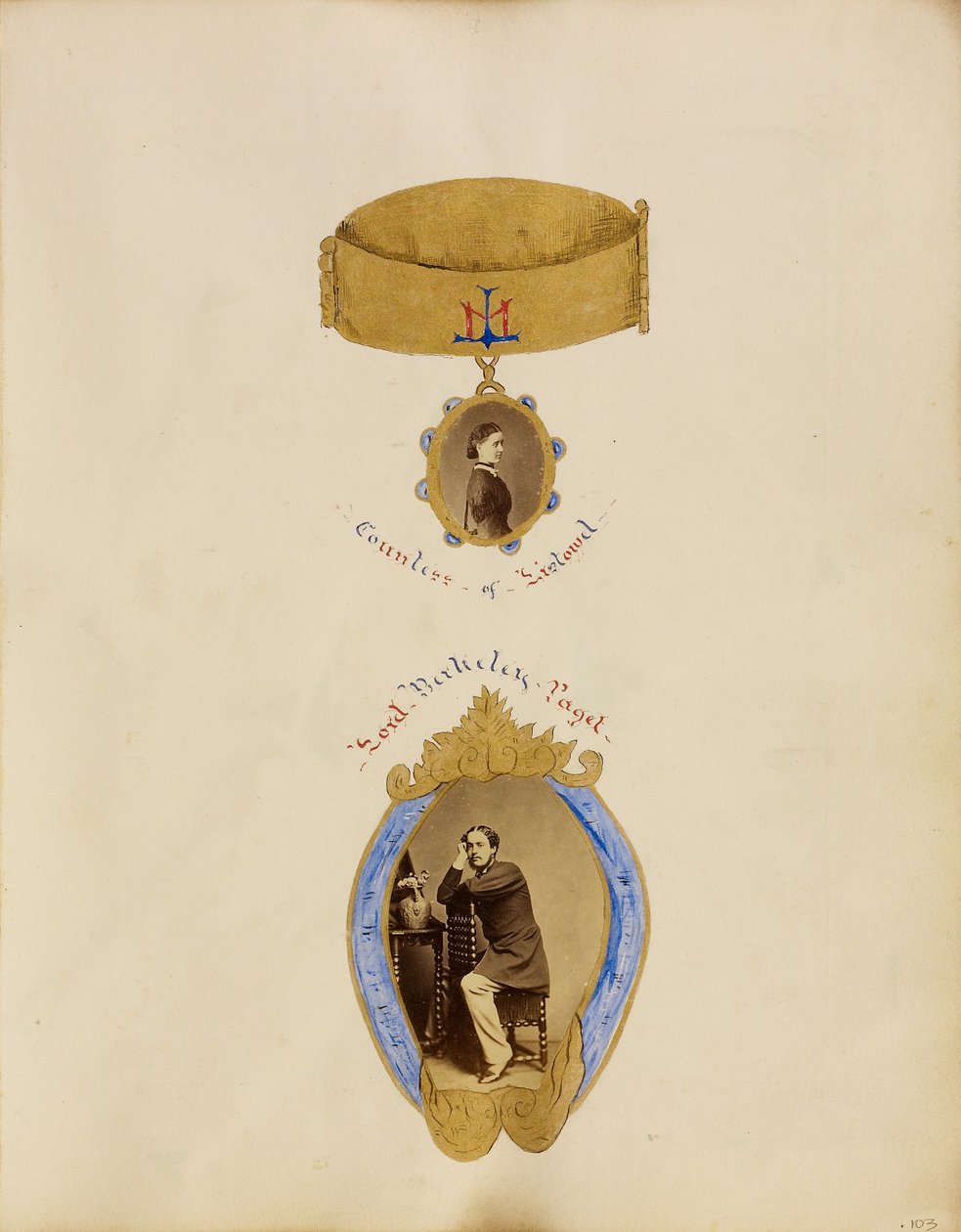 [Photo collage avec les portraits de la comtesse de Listowel et de Lord Berkeley Paget]. - Unknown artist