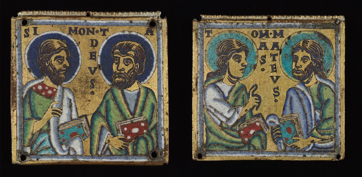 Paire de Plaques : Simon et Thaddée et Thomas et Matthieu - Unknown artist