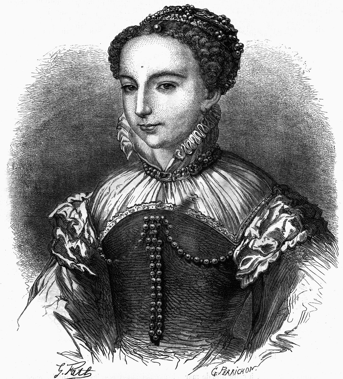 Portrait Catherine de Médicis, reine de France - Unknown artist