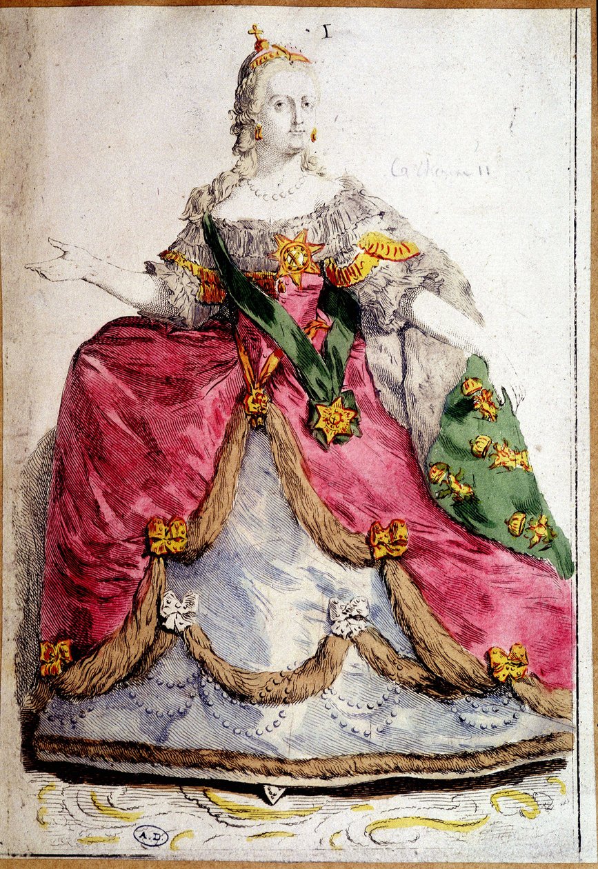 Portrait en pied de Catherine II de Russie - Unknown artist