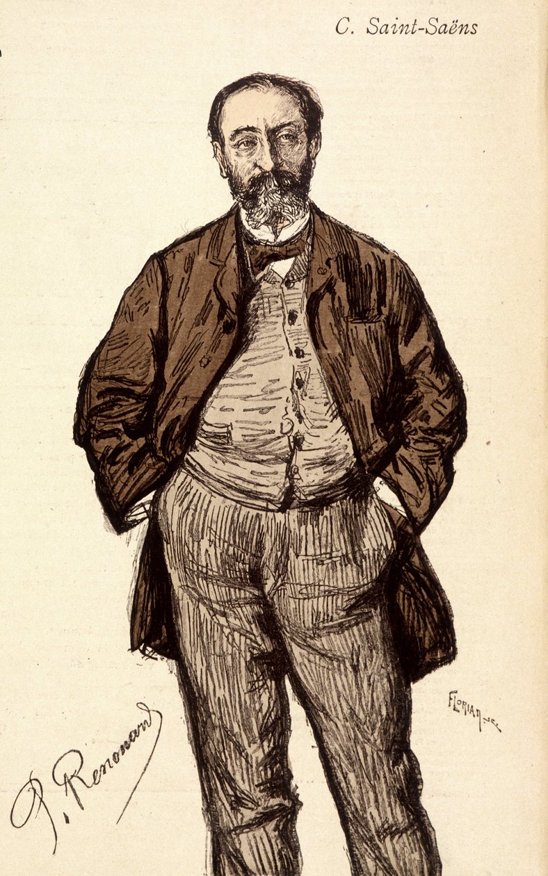 Portrait de Camille Saint-Saëns (1835-1921), compositeur français - Unknown artist