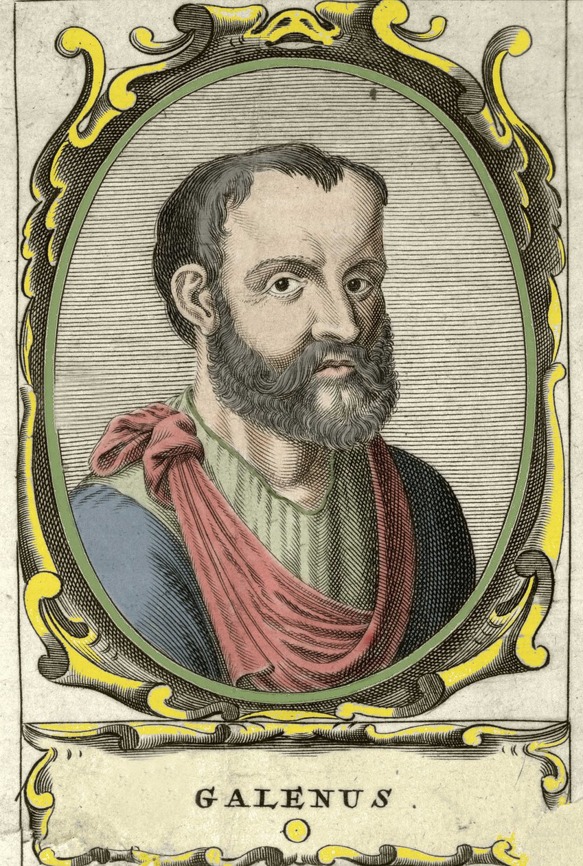 Portrait de Claude Galien, médecin grec. Gravure du 18ème siècle - Unknown artist