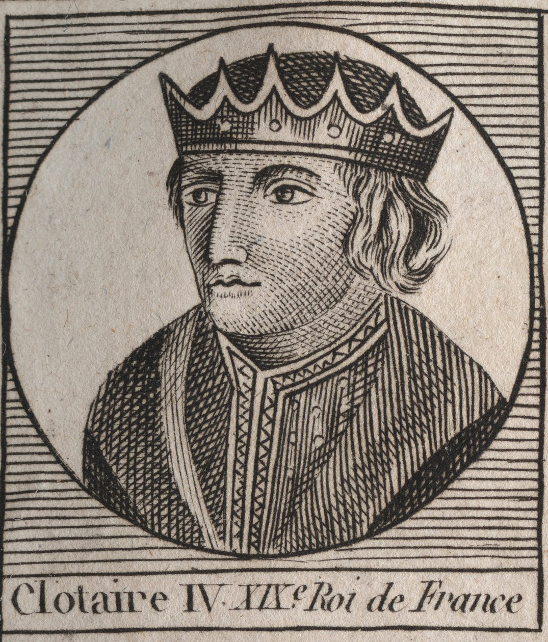 Portrait de Clotaire IV (ca. 685-719), Roi des Francs d