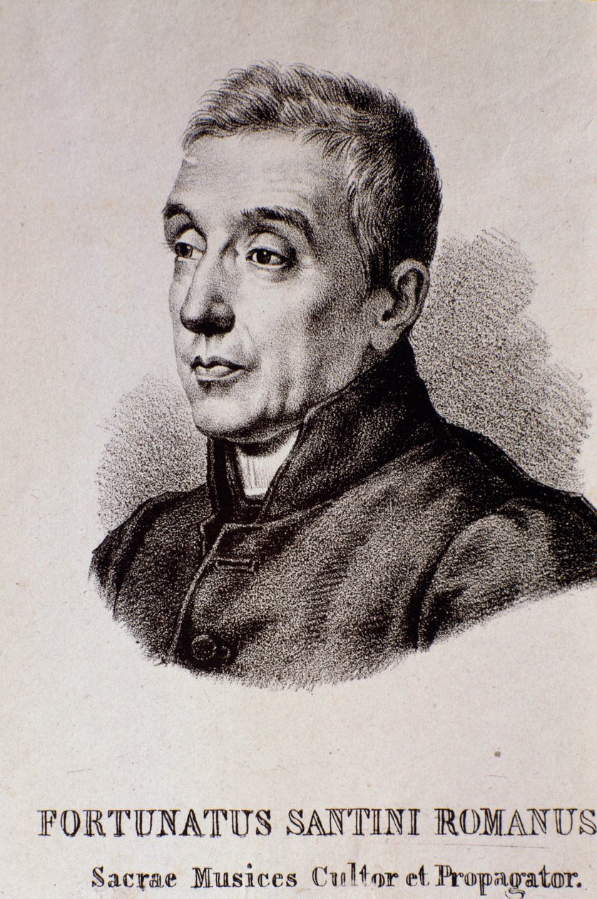 Portrait de Fortunato Santini (gravure) - Unknown artist