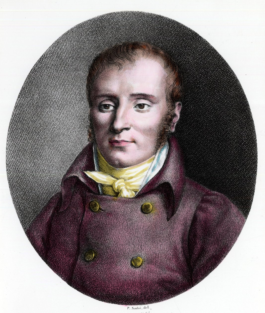 Portrait de François Xavier Bichat (1771 - 1802), médecin français. Gravure du XVIIIe siècle. Collection privée. - Unknown artist