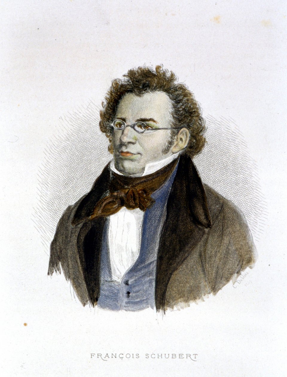 Portrait de Franz Schubert (1797 - 1828) - gravure - Unknown artist