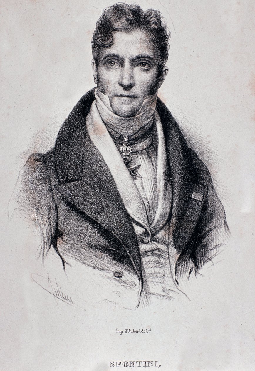 Portrait de Gaspare Spontini (gravure) - Unknown artist