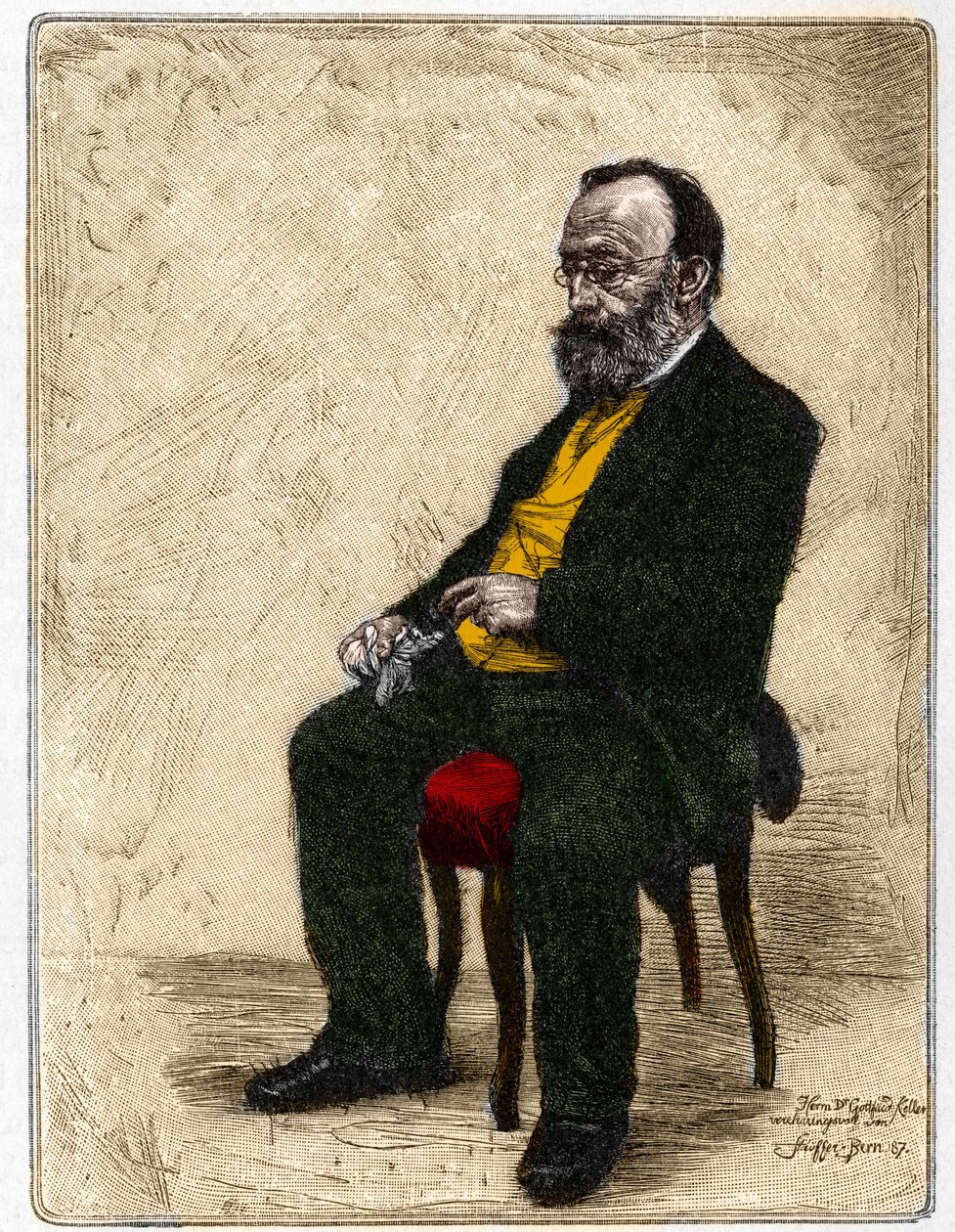 Portrait de Gottfried Keller (1819-1890), écrivain et poète suisse germanophone - Unknown artist