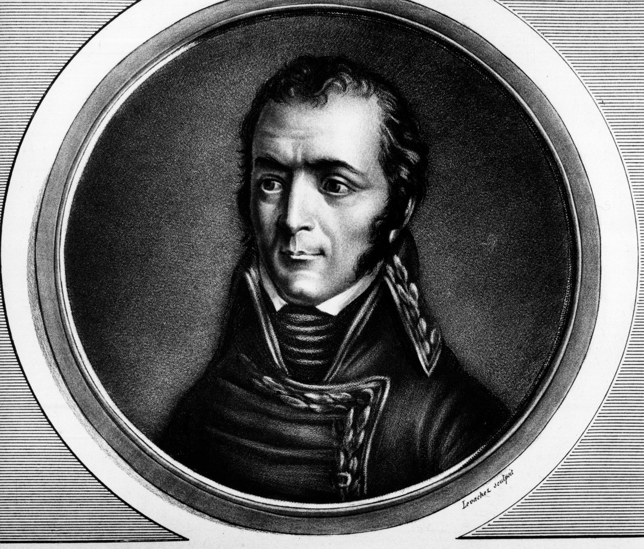 Portrait de Guillaume Marie-Anne Brune (1763-1815), maréchal de France. Gravure dans Collection complète des tableaux historiques de la révolution française, en trois volumes - Unknown artist