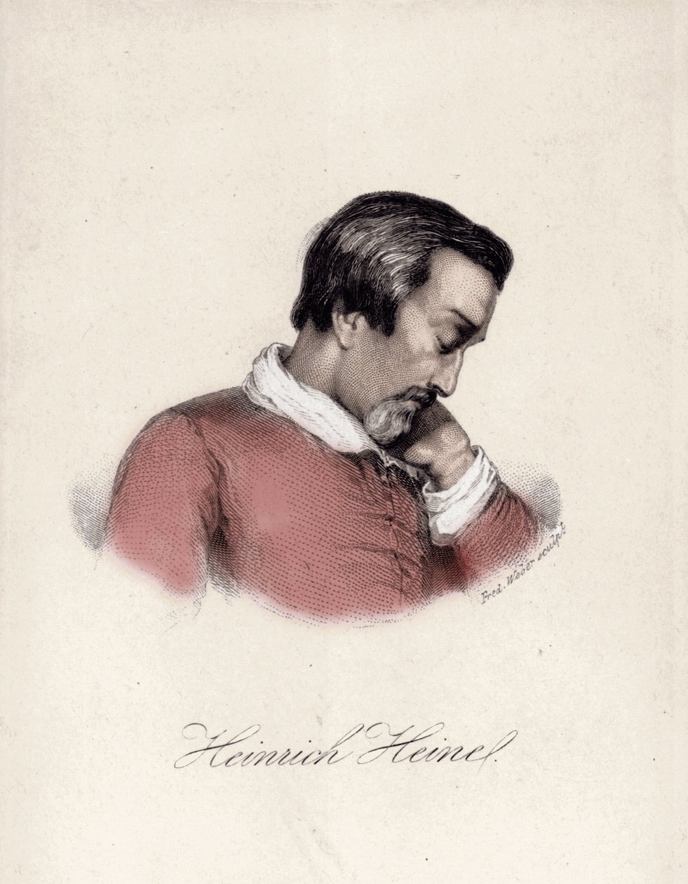 Portrait de Heinrich Heine (1797-1856), écrivain allemand - Unknown artist