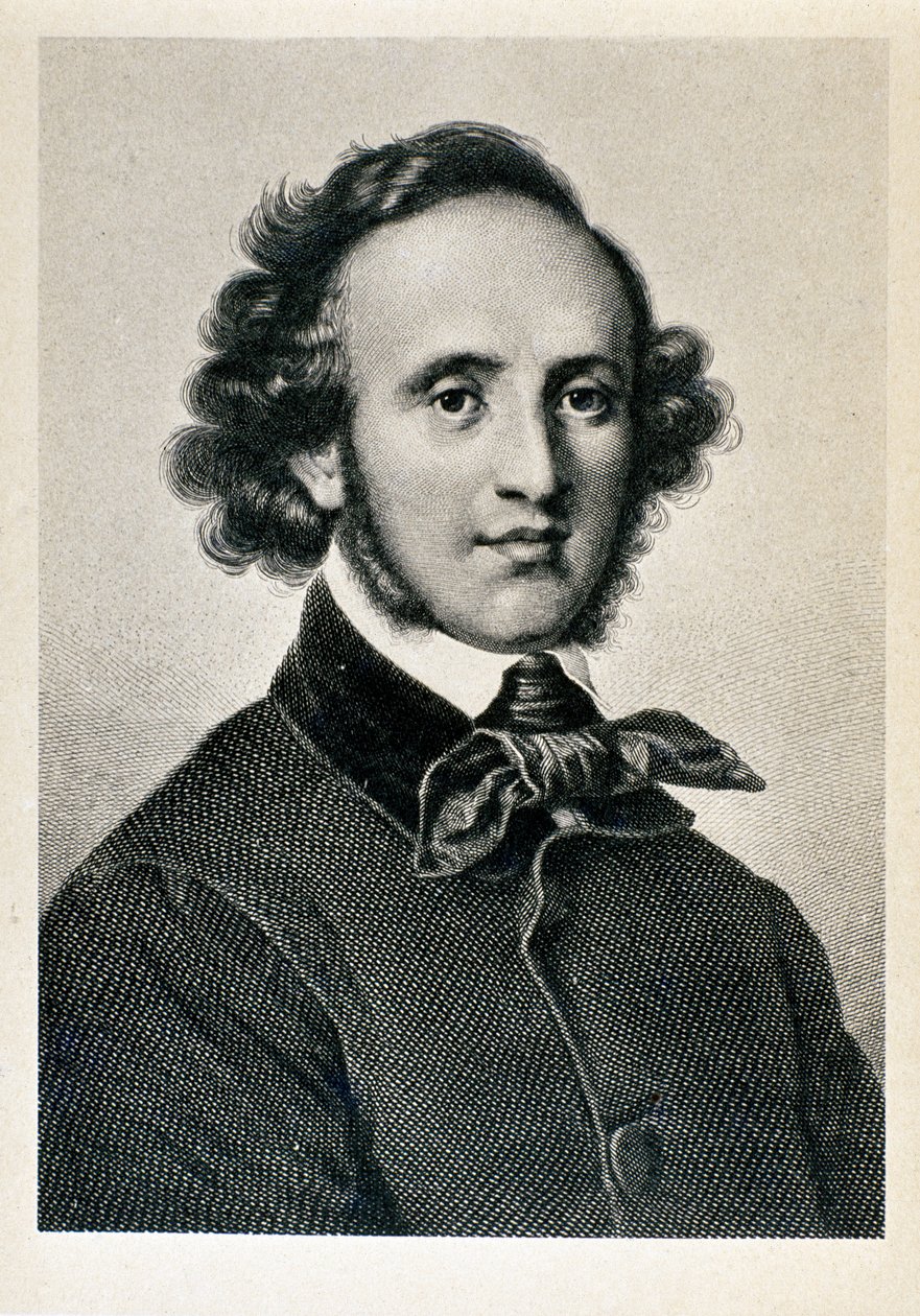 Portrait de Jakob Ludwig Felix Mendelssohn Bartholdy (1809-1847), chef d