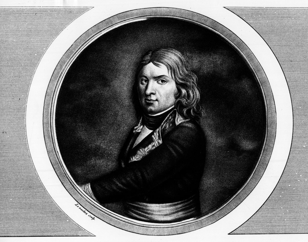 Portrait de Jean Étienne Championet, général français (1762-1800). Gravure dans "Collection complète des tableaux historiques de la Révolution française, en trois volumes." 1804 - Unknown artist