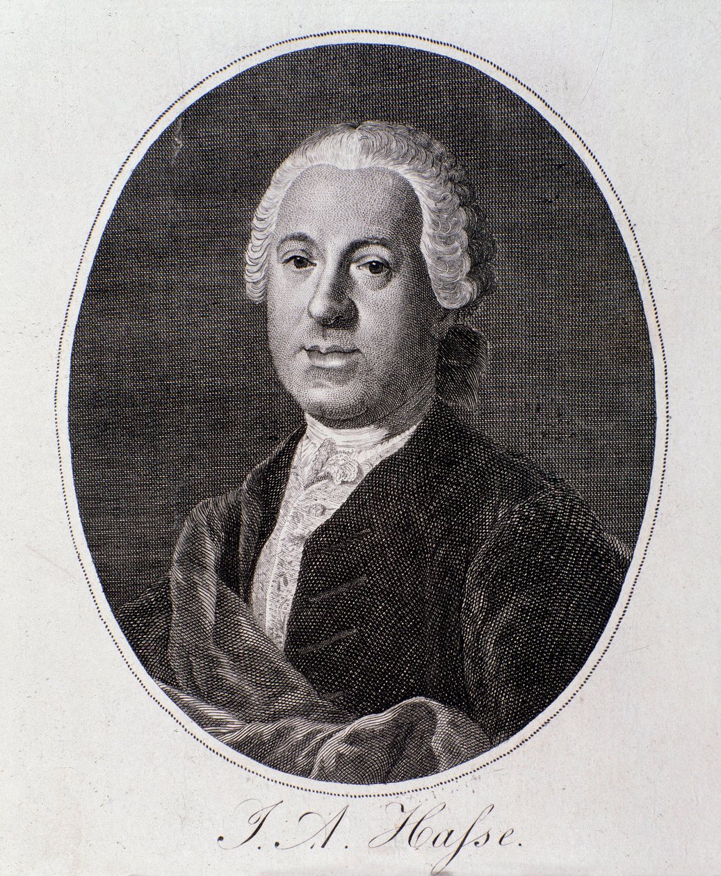 Portrait de Johann Adolf Hasse (gravure) - Unknown artist
