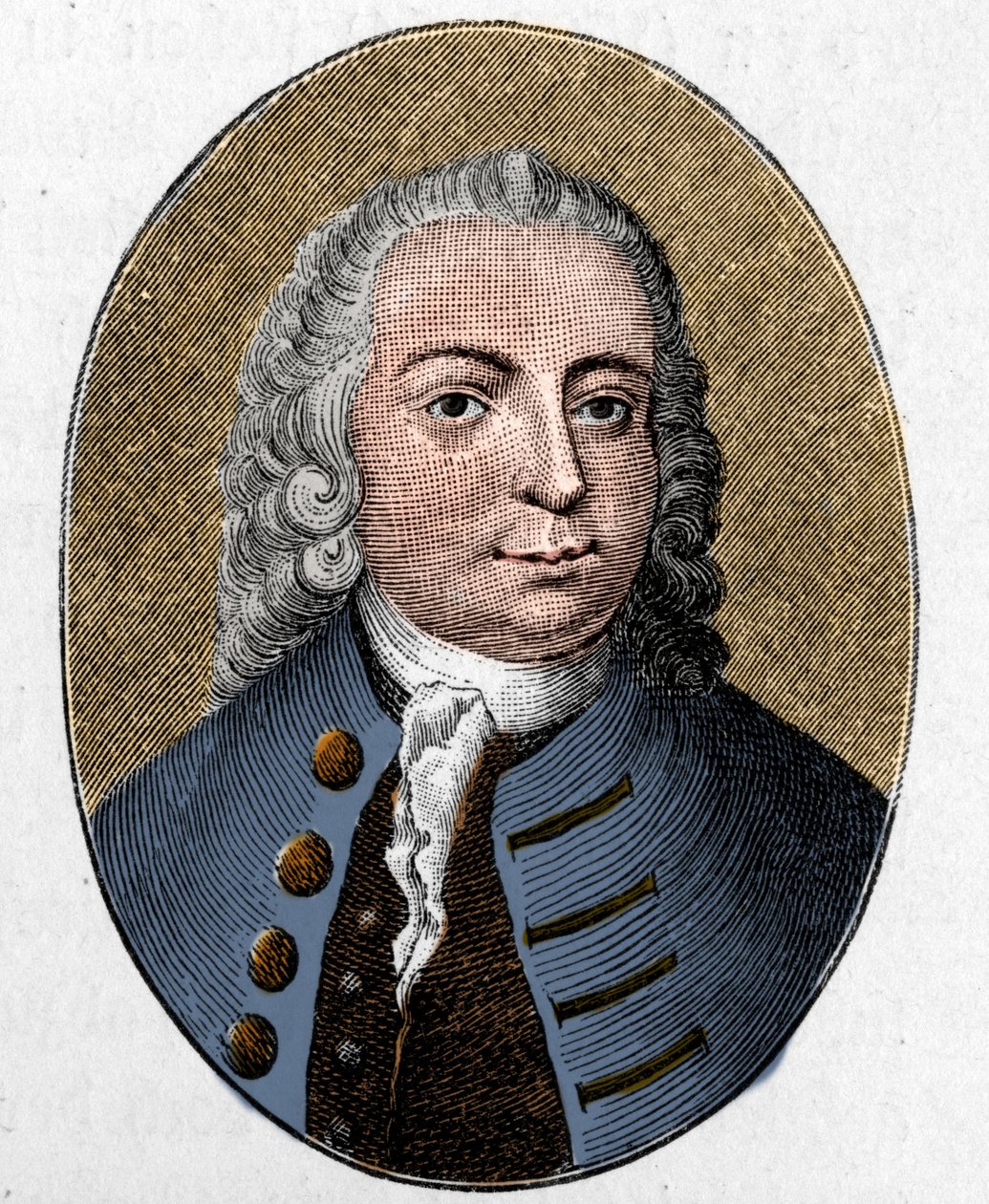 Portrait de Johann Christian Günther. Poète allemand (1695 - 1723). Gravure. - Unknown artist