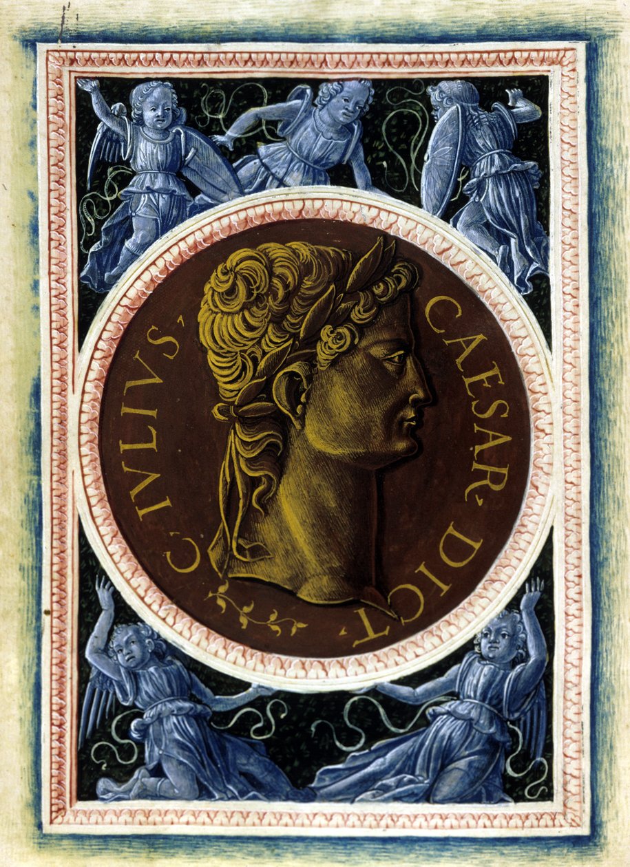 Portrait de Jules César - dans "Les Hommes Illustrés" de Suétone - Unknown artist