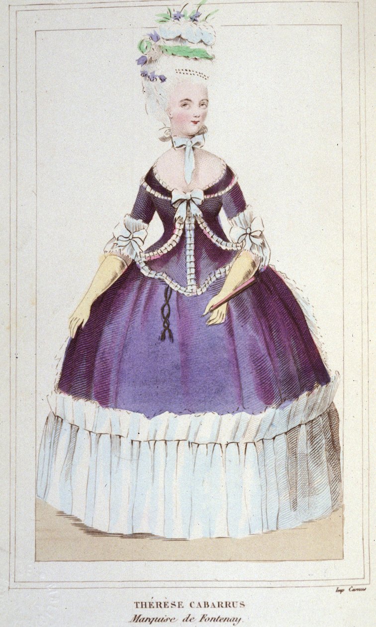 Portrait de Mademoiselle de Fontenay ou Teresa (Theresa ou Terezia) Cabarrus, connue sous le nom de Madame Tallien (Talien) (1773-1835), Marquise de Fontenay. Gravure de 1830 - Unknown artist