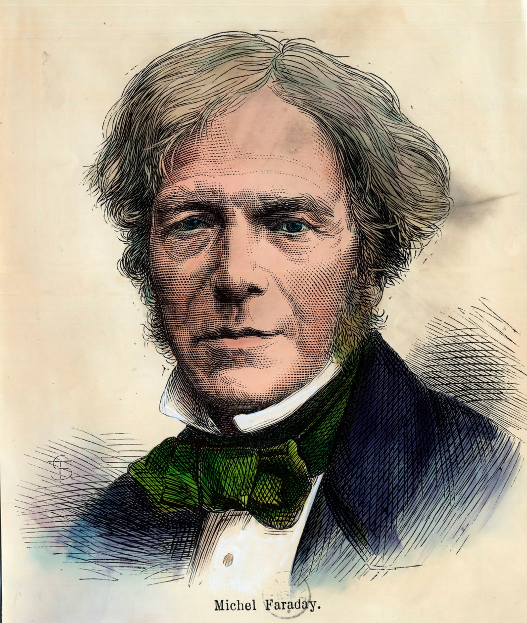 Portrait de Michael Faraday (1791-1867), physicien anglais (gravure) - Unknown artist