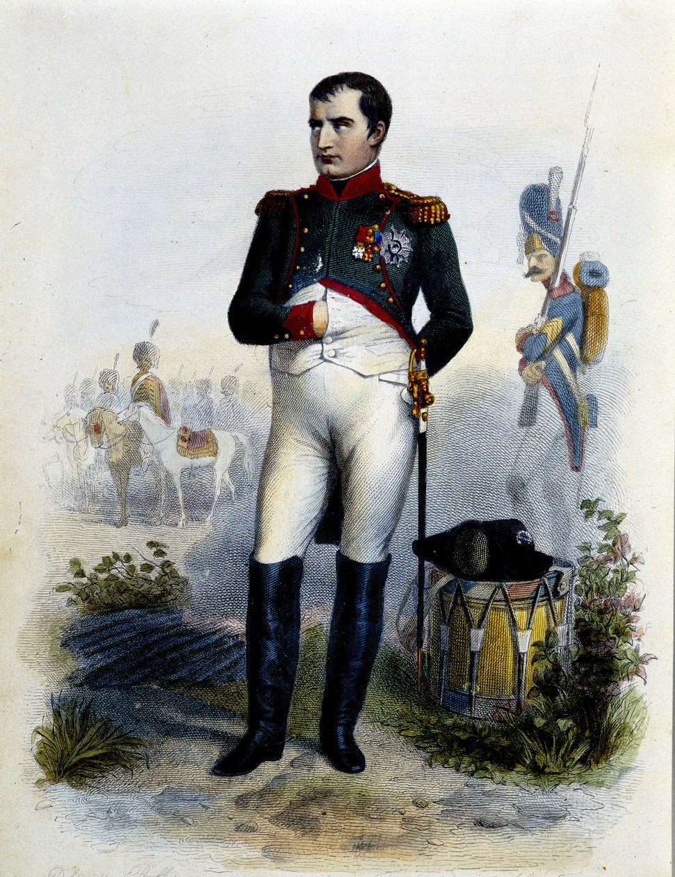 Portrait de Napoléon Ier. Gravure du 19ème siècle - Unknown artist