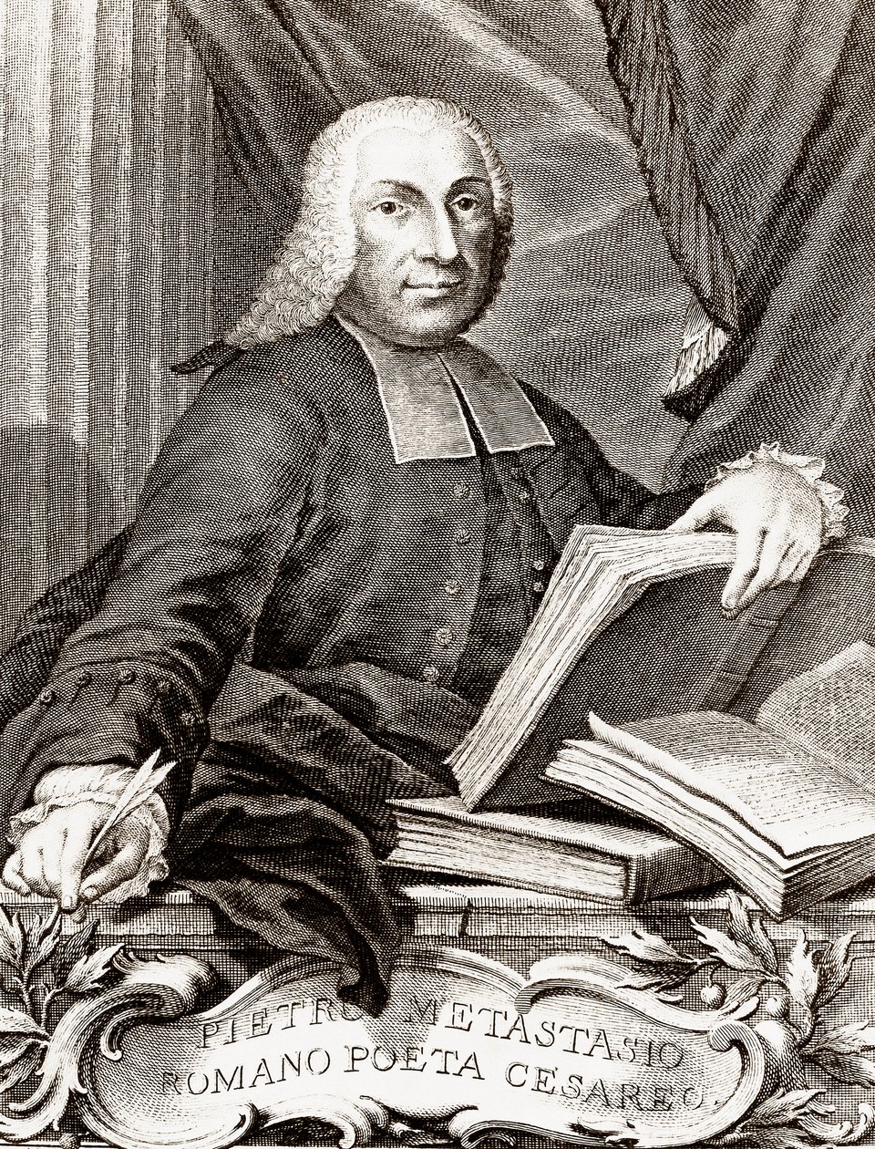 Portrait de Pietro Trapassi, dit Pietro Metastasio (1698-1782) poète et librettiste italien - Unknown artist