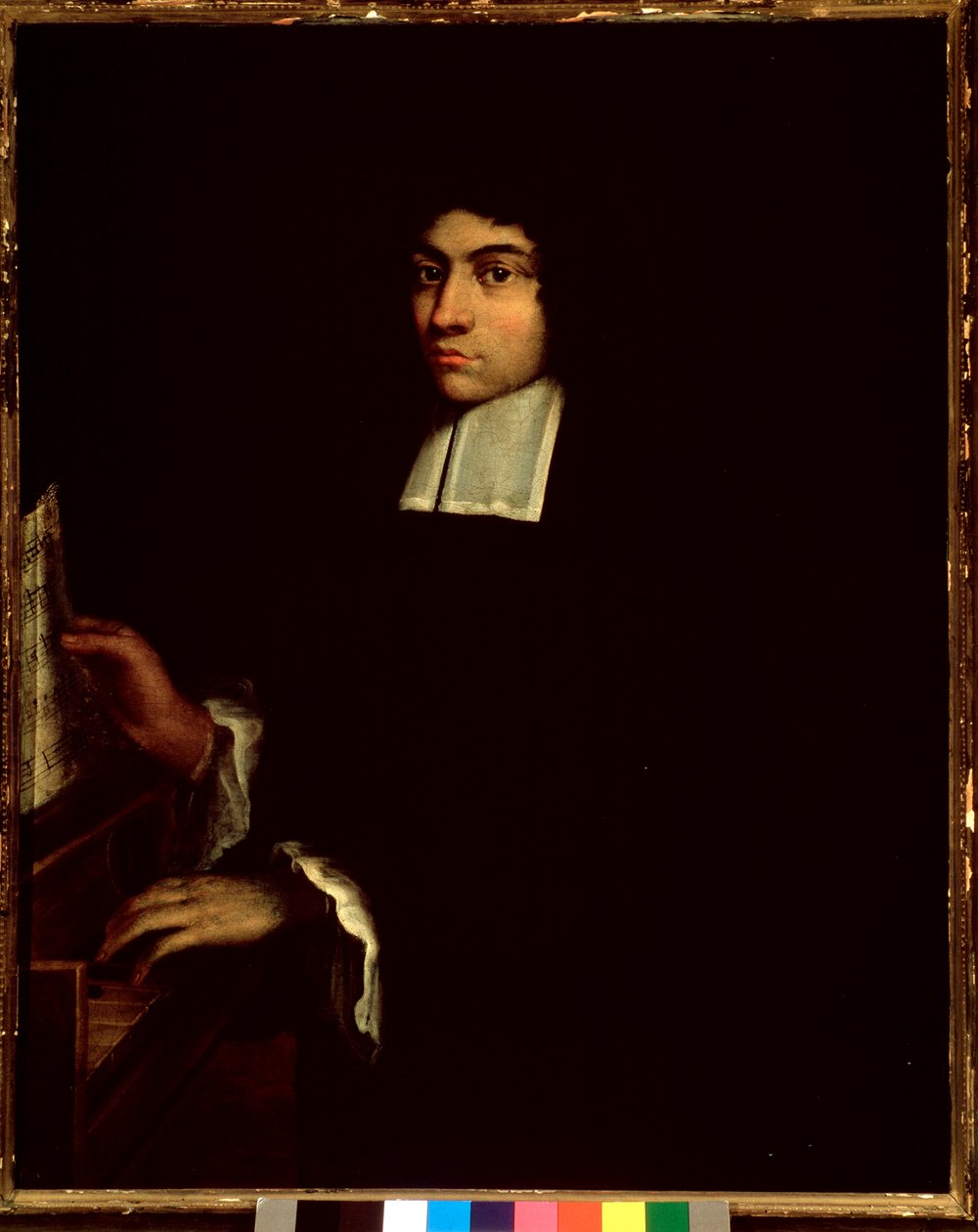 Portrait de Pietro degli Antoni compositeur italien Peinture anonyme. 18ème siècle Bologne Civico museo Bibliografico - Unknown artist