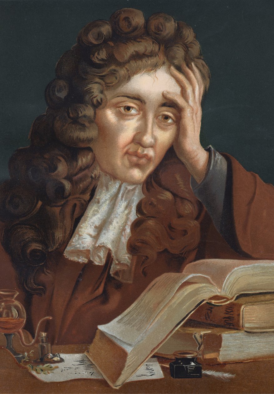 Portrait de Robert Boyle (1627-1691), physicien et chimiste irlandais. de « La Ciencia y sus Hombres » par Louis Figuier. Barcelone 1881 - Unknown artist