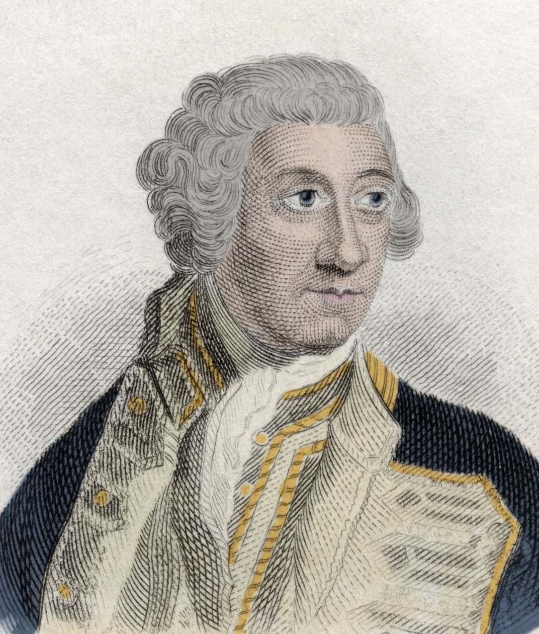 Portrait de Sir Charles Saunders (ca. 1715-1775), amiral anglais dans la Royal Navy britannique et Premier Lord de l