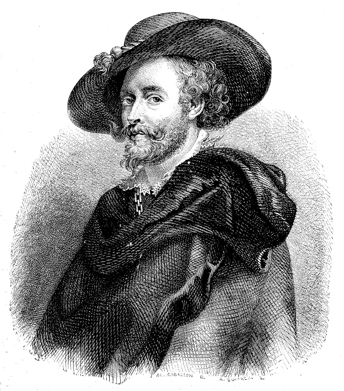 Portrait de Sir Peter Paul Rubens (1577-1640) (gravure) - Unknown artist