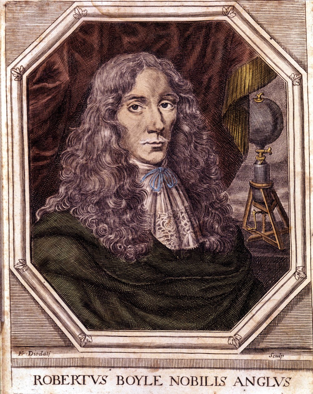 Portrait de Sir Robert Boyle, physicien et chimiste anglo-irlandais - Unknown artist